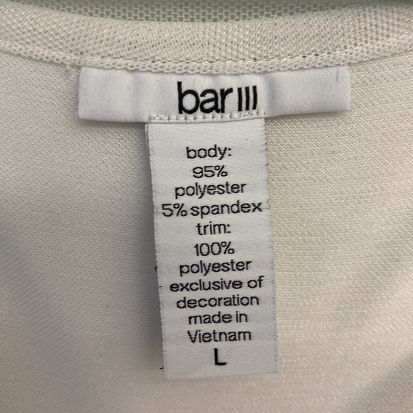 Bundle brown Michael Kors top with gold side zipper and bar III sheer white top. - Picture 8 of 8